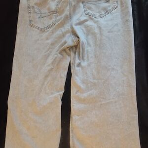 American Eagle Outfitters Light Blue and White Fabric